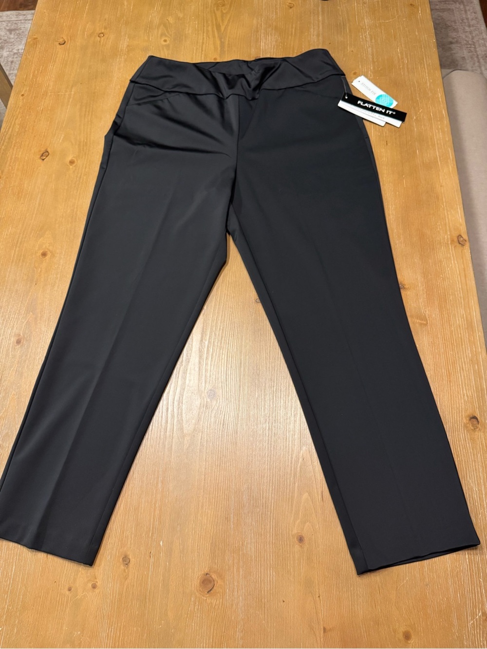 Tribal Black Straight-Leg Ankle Pants